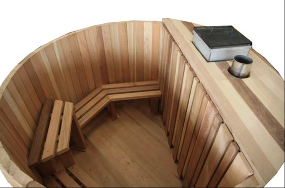 Openlucht Houten Brandende Vatsauna Kit Hot Tub Wet Steam