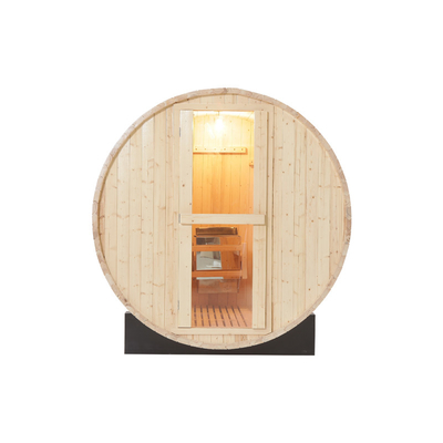 Familie Ues om Sauna van het de Dollekervel de Houten Openluchtvat van de Vatsauna