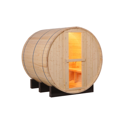 Familie Ues om Sauna van het de Dollekervel de Houten Openluchtvat van de Vatsauna