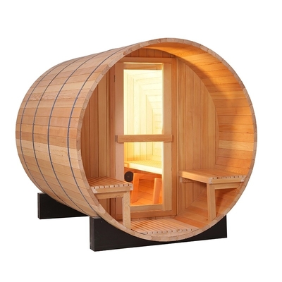 Traditionele Houten Ronde Vatsauna 4 Persoon Houten Rood Cedar Outdoor