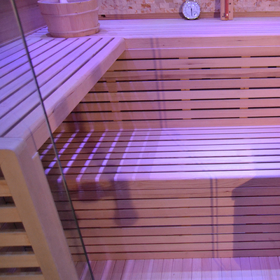 Van het de Computerconfiguratiescherm van de stoom Droge Openlucht Traditionele Sauna Stevige Houten Moderne de Dollekervelsauna