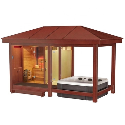 De Europese van het de Tonpaviljoen van de Kuuroord Houten Tuin Hete de Zaal van de de Draaikolksauna Luxe van Gazebo
