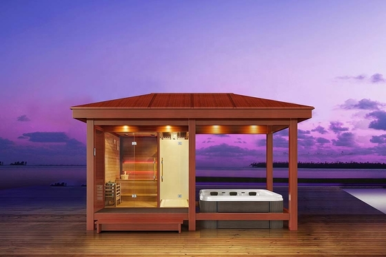 De Europese van het de Tonpaviljoen van de Kuuroord Houten Tuin Hete de Zaal van de de Draaikolksauna Luxe van Gazebo