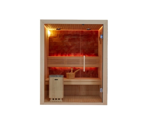 Aangepaste Luxerock Stone Salt Spa Zaal Binnen Houten Rood Cedar Aspen Sauna Room