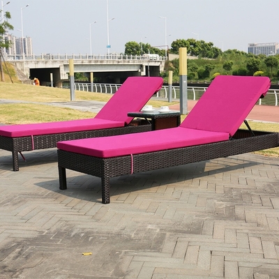 Het openlucht van het de Lanterfanterbed van de Vrije tijds Rieten Zon Zwembad van de Rotanchaise lounge chair for beach