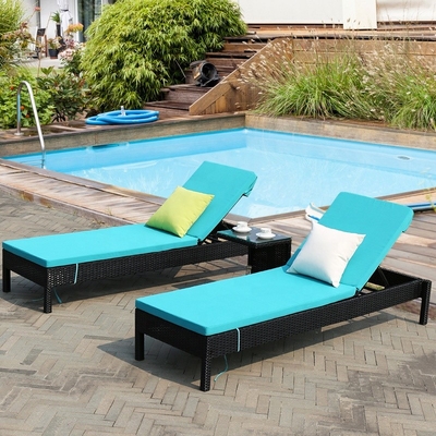 Het openlucht van het de Lanterfanterbed van de Vrije tijds Rieten Zon Zwembad van de Rotanchaise lounge chair for beach