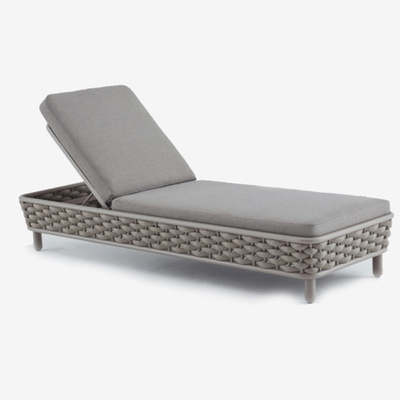 De openlucht van de Zonkabel Geweven Chaise Lounge Chair Khaki For van de Meubilairpool Pool van het de Tuinterras