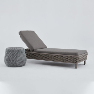 De openlucht van de Zonkabel Geweven Chaise Lounge Chair Khaki For van de Meubilairpool Pool van het de Tuinterras