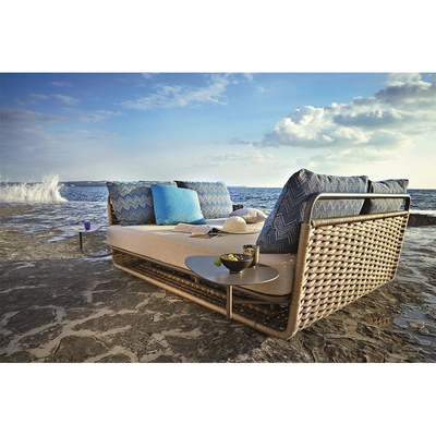 Van de het Meubilairpool van het vrije tijds Openluchtterras de Zonlanterfanters Geweven Kabel Daybed