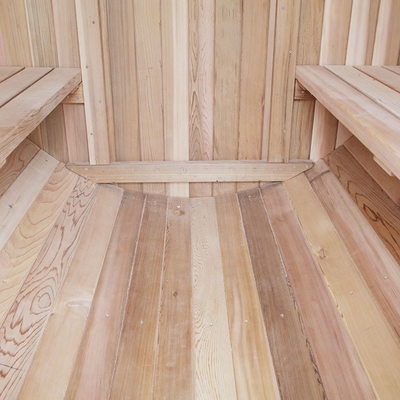 Duidelijke Rang Rood Cedar Barrel Sauna 4Person 6kw zonder Portiek voor Openluchtsauna's