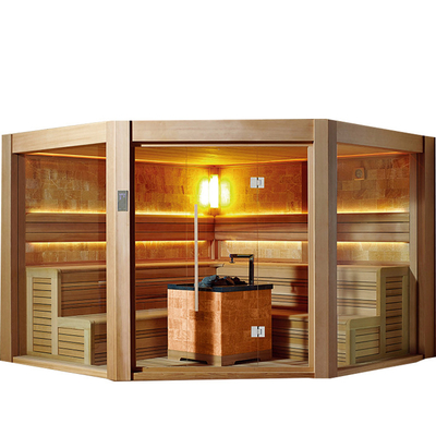 De Zaal van de luxe Stevige Houten Droge Sauna Grote Grootte Rood Cedar Wood Sauna