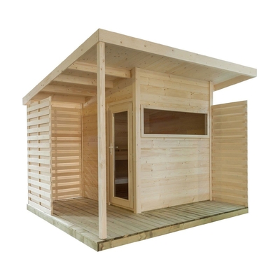 De noordse Nette Houten Cabine van de 6 Persoons Verre Infrarode Sauna Openlucht